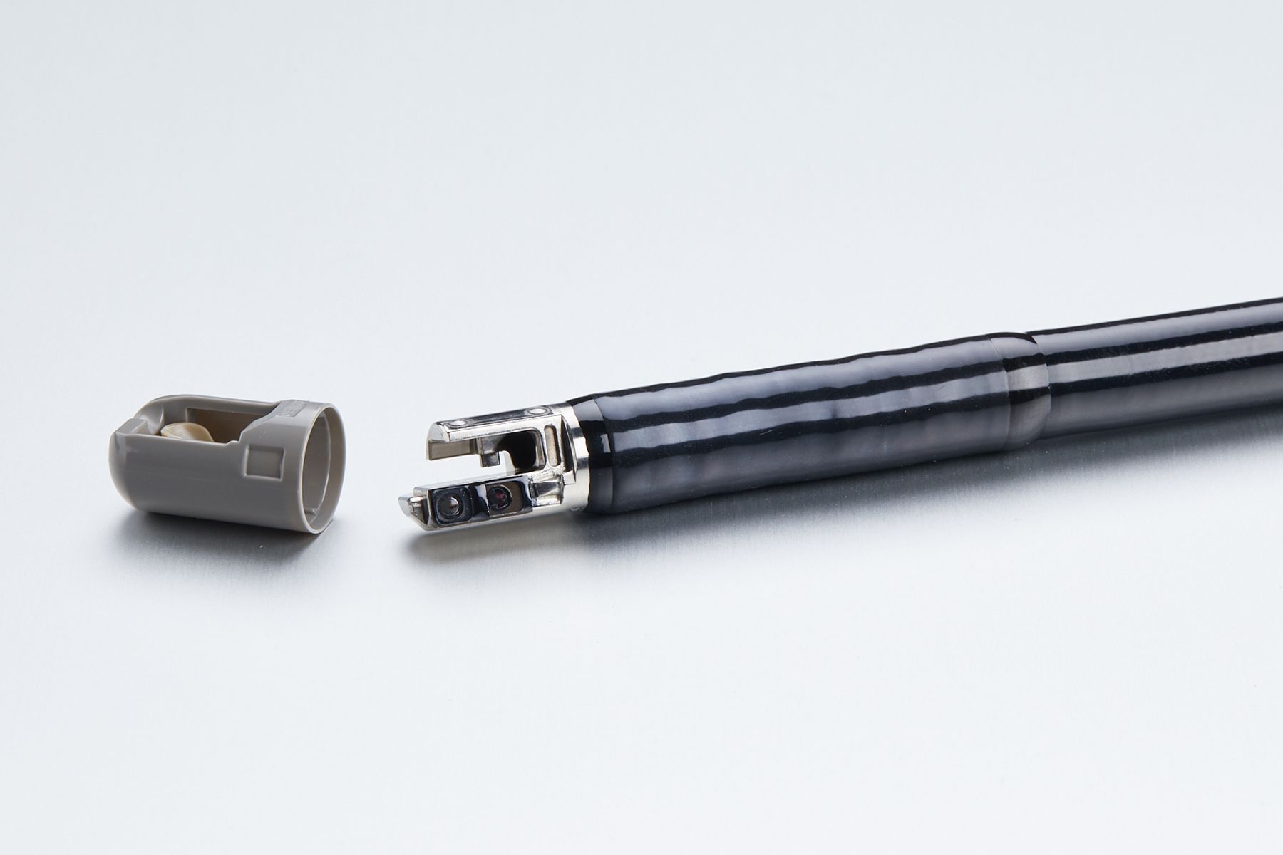 image of duodenoscope distal end and cap