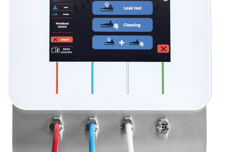 image of the AquaTYPHOON™ the automated brushless endoscope channels pre-cleaning device
