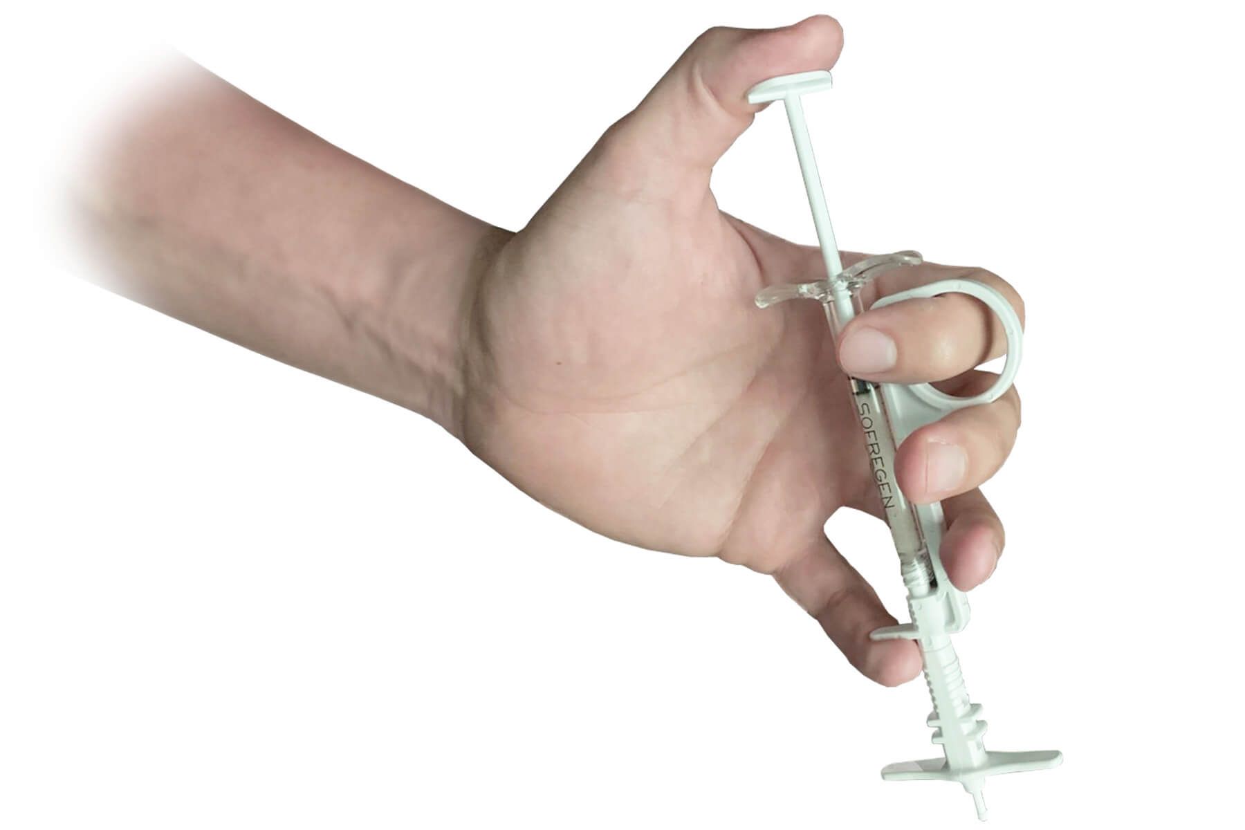 hand holding a silk voice injection